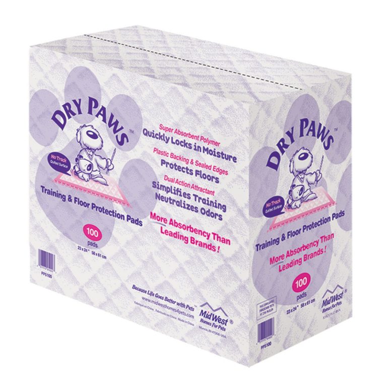 Midwest Dry Paws Dog Training Pads 100 pack White 23″ x 24″ PPS100